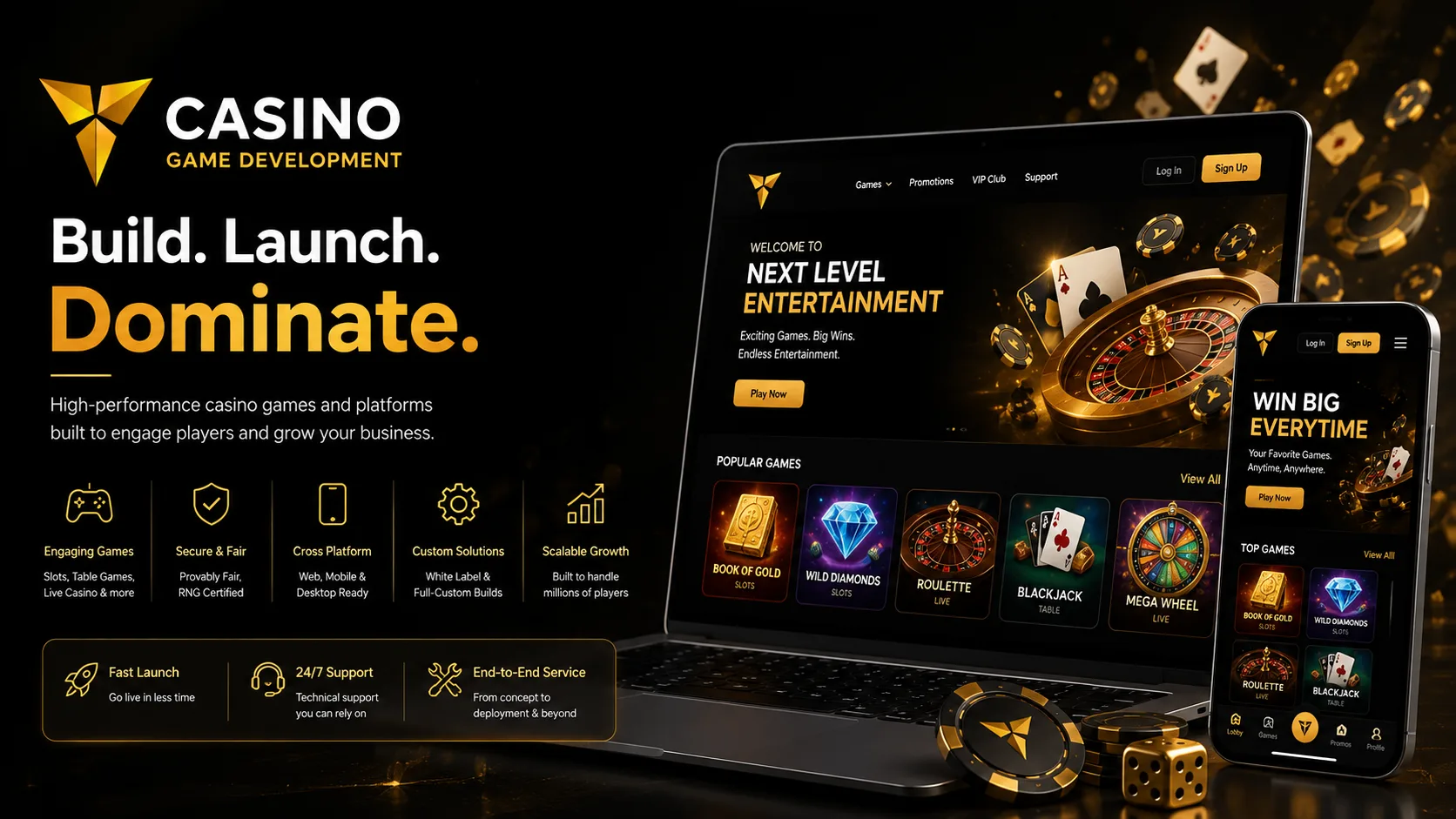 Casino gaming platform interface